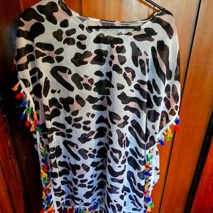 Leopard bathing suit cover